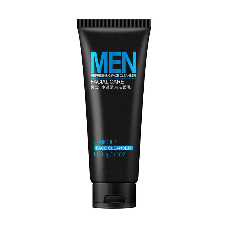 Men Scrub Facial Cleanser Moisturize Deeply Cleans Oil Controls Unclogs Pores Anti Blackhead Soothes Improves Dullness Skin Care Default Title