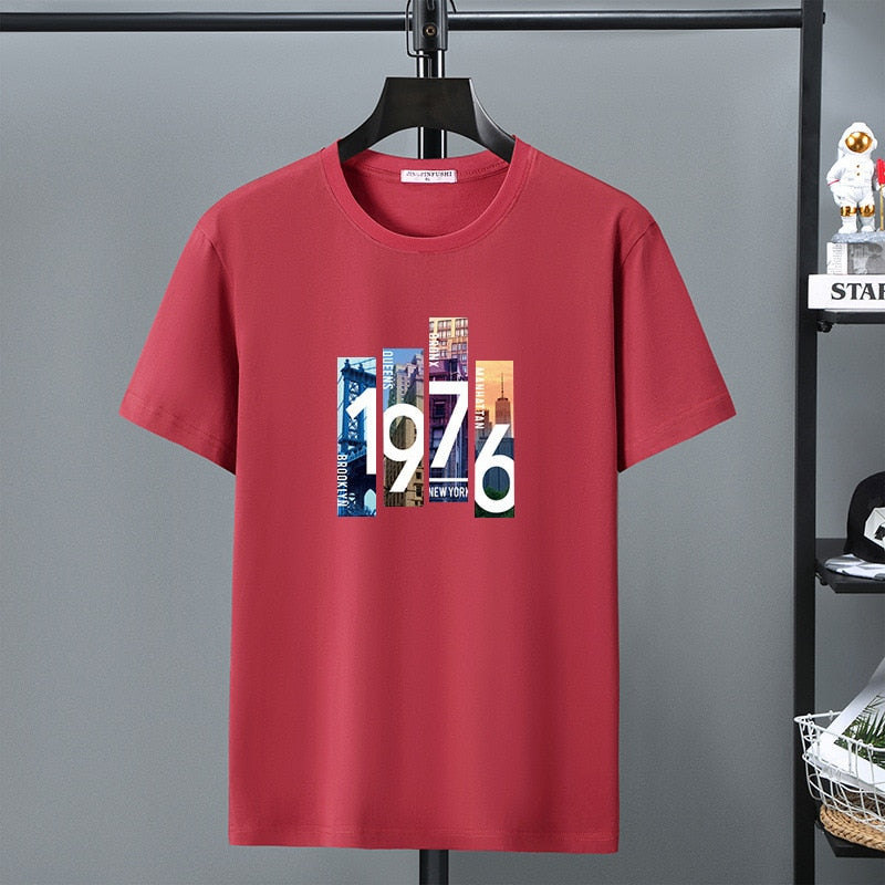 Men's Red T-shirt Summer Tshirt Cotton T Shirt 10XL 12XL Big Size Short Sleeve Tops Tees Male Letter Print Shirt Green Grey red