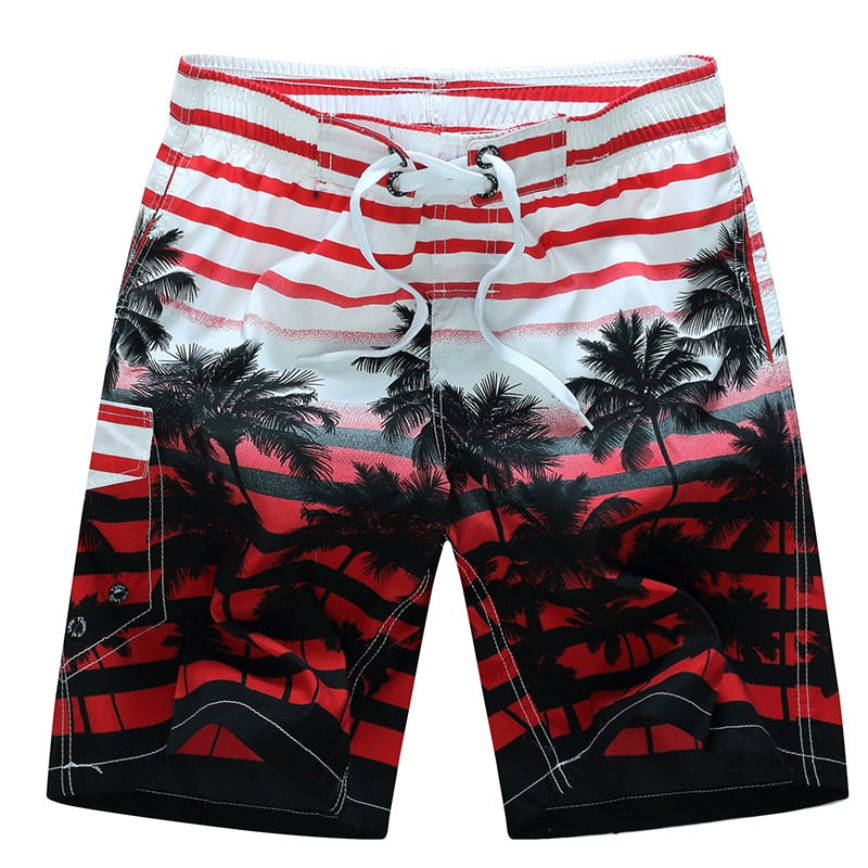 Men's Surf Board Shorts Surfing Beach Trunks Swimming Wear Bermudas Masculina Swimwear Plus Size 1525 red