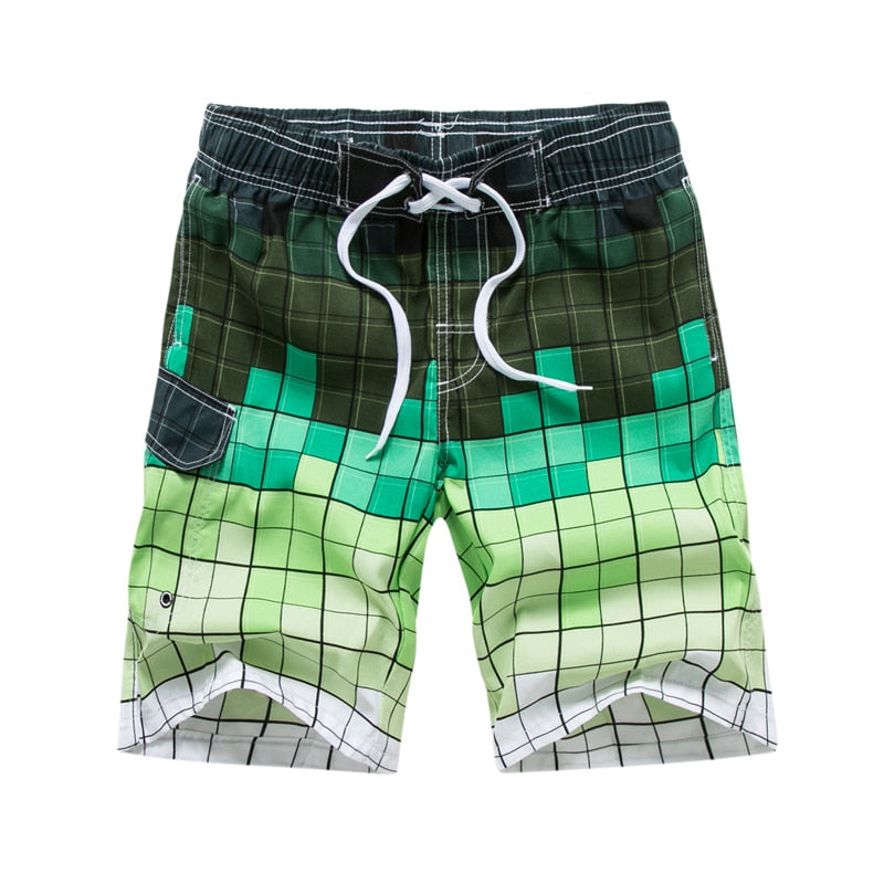 Men's Surf Board Shorts Surfing Beach Trunks Swimming Wear Bermudas Masculina Swimwear Plus Size 1805 green