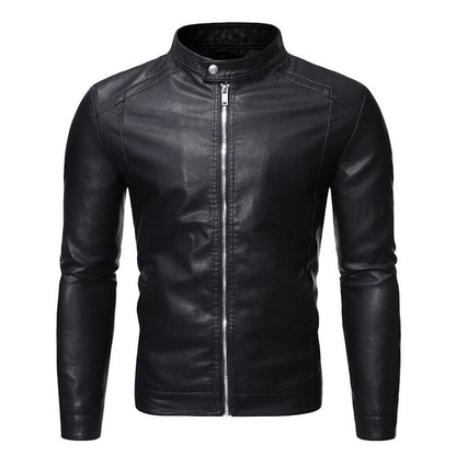 Mens PU Leather Jacket Motorcycle Biker Men's Jackets Autumn Winter Warm Black Outdoor Outwear Coats 5XL Plus Szie