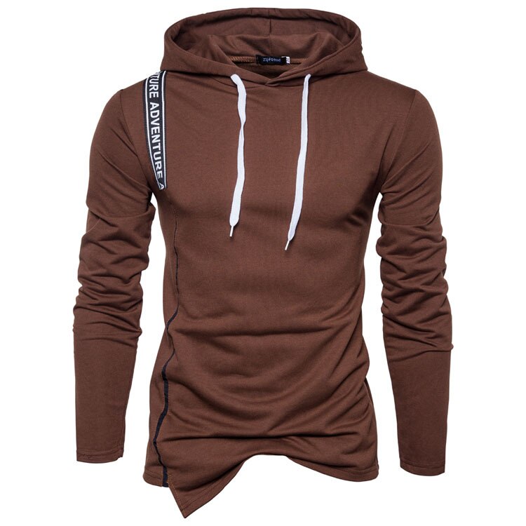 Mens Sweatshirt Long Sleeve Spring Autumn Casual Hoodies Top Boy Blouse Tracksuits Sportsman Sweatshirts Hoodies Men Brown