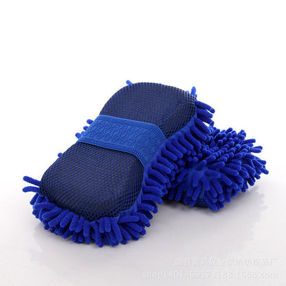 Microfiber Car Washer Sponge Cleaning Car Care Detailing Brushes Washing Towel Auto Gloves Styling Accessories Blue