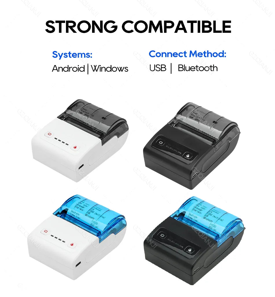 Mini Bluetooth Thermal Bill Printer Wireless Protable 58mm Receipt Printer Loyverse POS Free App SII on Android The cheapest