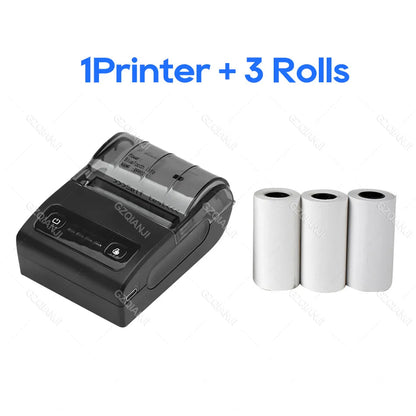 Mini Bluetooth Thermal Bill Printer Wireless Protable 58mm Receipt Printer Loyverse POS Free App SII on Android The cheapest BK Add 3Rolls US plug