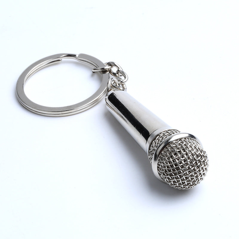 Mini Microphone Singer Rapper Music Lover Rock Roll BFF Best Friends Bag Charm Pendant Keychain Music Jewelry Gifts