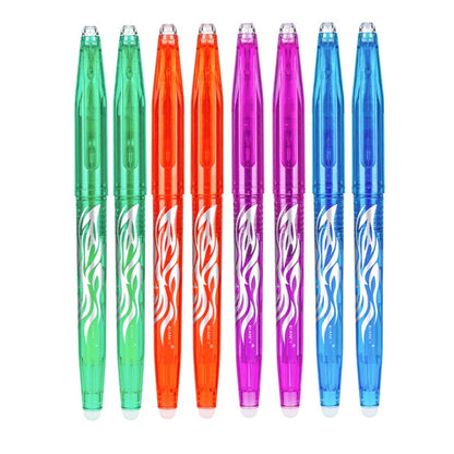 Multi-color Erasable Gel Pen 0.5mm Refill Rod Kawaii Pens Student Writing Creative Drawing Tools Office School Supply Stationery 8pcs Mix Color C Pen