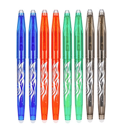 Multi-color Erasable Gel Pen 0.5mm Refill Rod Kawaii Pens Student Writing Creative Drawing Tools Office School Supply Stationery 8pcs Mix Color A Pen