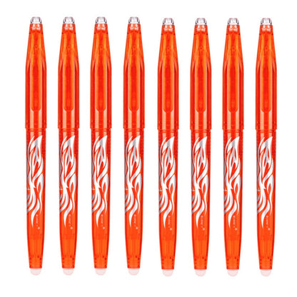 Multi-color Erasable Gel Pen 0.5mm Refill Rod Kawaii Pens Student Writing Creative Drawing Tools Office School Supply Stationery 8pcs red pen