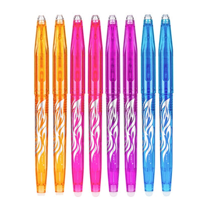 Multi-color Erasable Gel Pen 0.5mm Refill Rod Kawaii Pens Student Writing Creative Drawing Tools Office School Supply Stationery 8pcs Mix Color B Pen