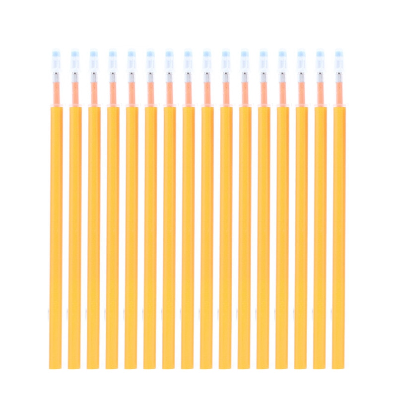 Multi-color Erasable Gel Pen 0.5mm Refill Rod Kawaii Pens Student Writing Creative Drawing Tools Office School Supply Stationery 16pcs orange Refills