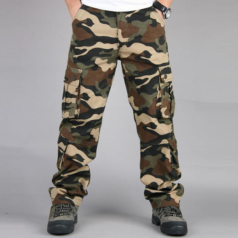 Multi-pockets Military Tactical Pants Outdoor Hiking Trekking Climbing Camouflage Trousers Cargo Pants Men Joggers Sweatpants