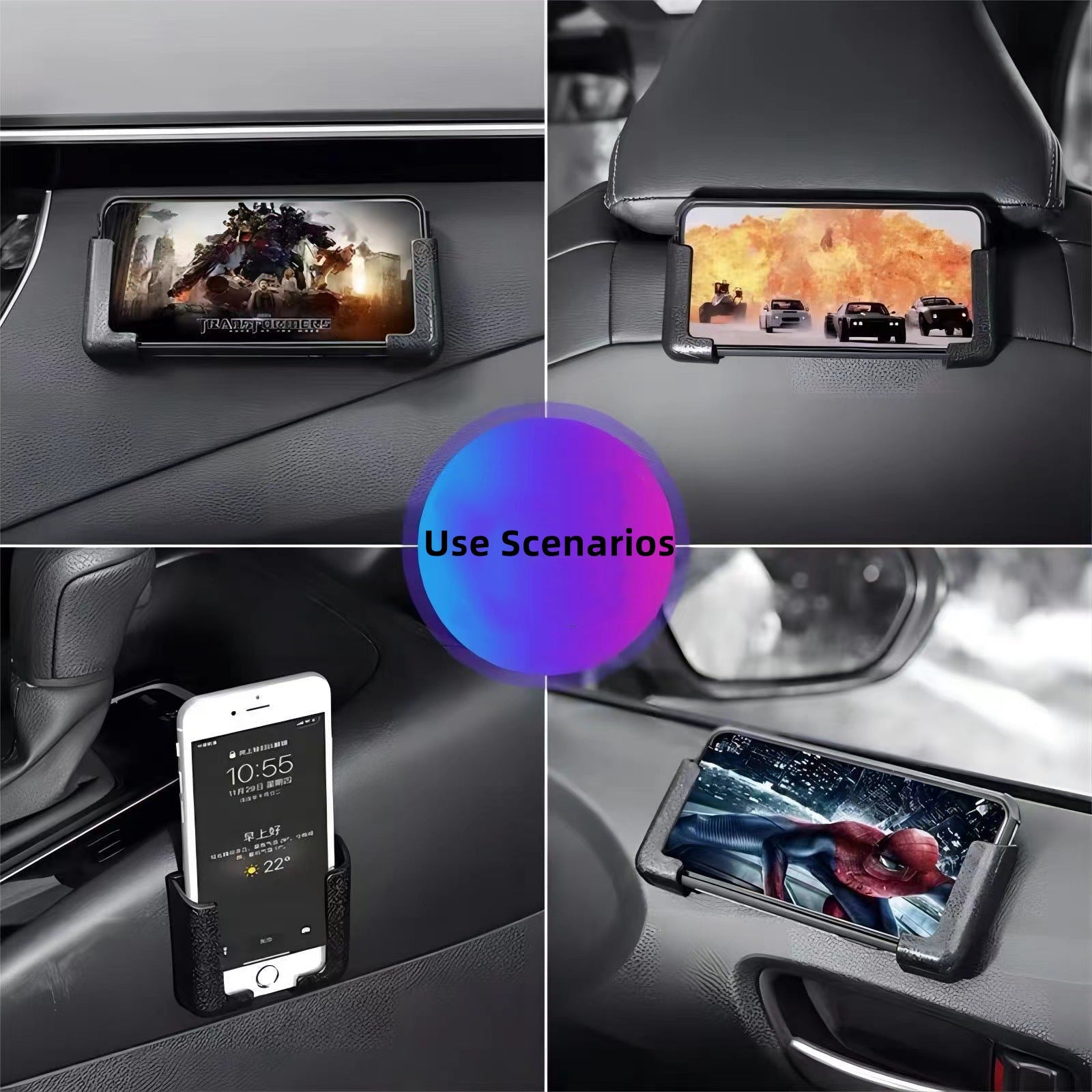 Multifunction Car Phone Mount Cell Phone Holder Lightness No Space Occupy Stand Auto Interior Accessories