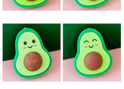 NEW Cute Kawaii Avocado Rubber Erasers Novelty Fruit Pencil Eraser for Student School Correction Supplies Kids Gift Promotional