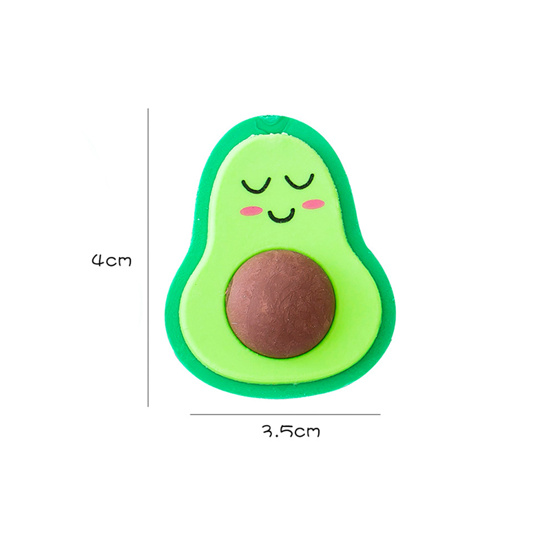 NEW Cute Kawaii Avocado Rubber Erasers Novelty Fruit Pencil Eraser for Student School Correction Supplies Kids Gift Promotional