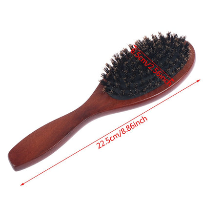 Natural Boar Bristle Hair Brush For Women Men Kid Soft Bristles Brush Hair Comb Restore Shine Texture Wooden Handle Hairbrush