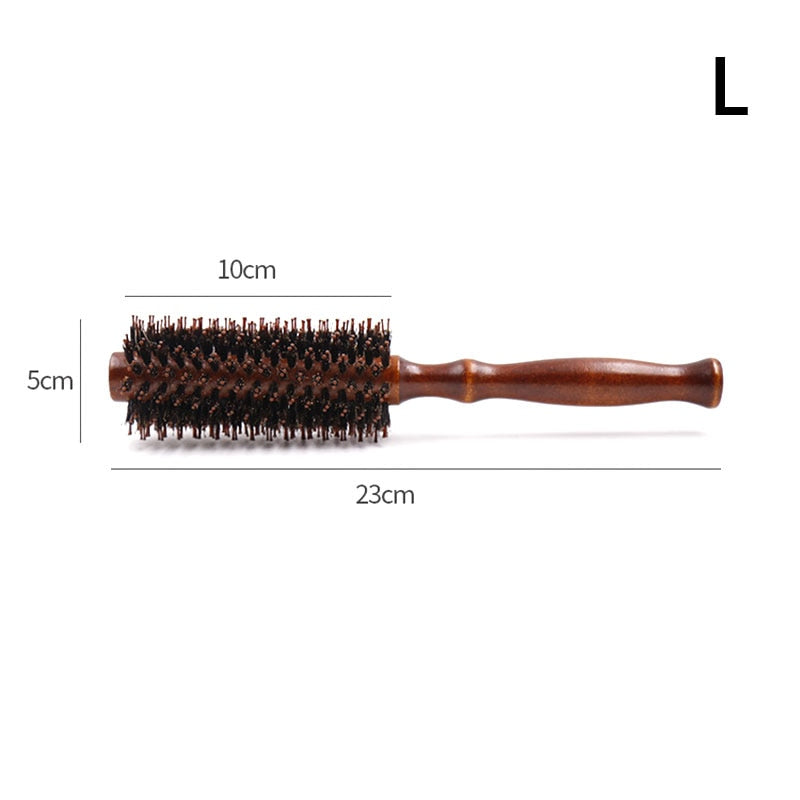 Natural Boar Bristle Hair Brush For Women Men Kid Soft Bristles Brush Hair Comb Restore Shine Texture Wooden Handle Hairbrush L