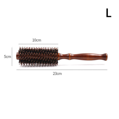 Natural Boar Bristle Hair Brush For Women Men Kid Soft Bristles Brush Hair Comb Restore Shine Texture Wooden Handle Hairbrush L