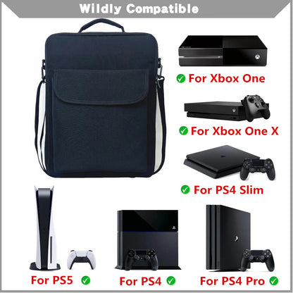 New Portable PS5 PS4 Xbox Travel Carrying Case Storage Bag Handbag Shoulder Bag Backpack for Playstation 5 Game Console Accessories