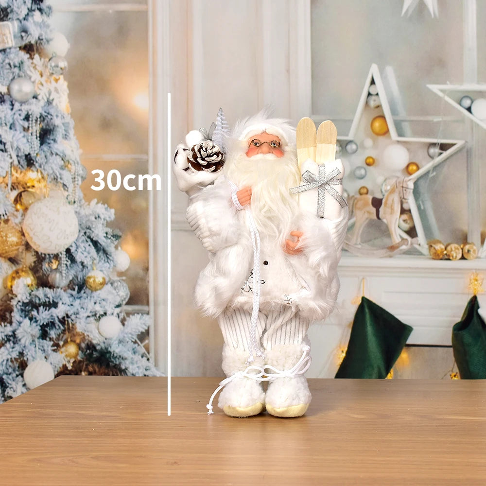 New Santa Claus Doll Christmas Tree Ornament Merry Christmas Decorations for Home Navidad Natal Gifts New Year LR-2 30cm