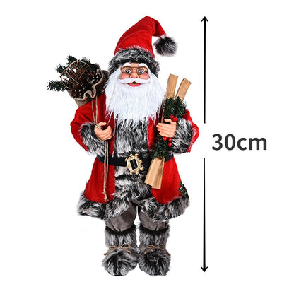 New Santa Claus Doll Christmas Tree Ornament Merry Christmas Decorations for Home Navidad Natal Gifts New Year LR-11 30cm