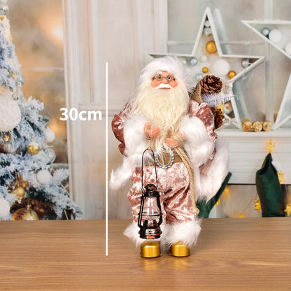 New Santa Claus Doll Christmas Tree Ornament Merry Christmas Decorations for Home Navidad Natal Gifts New Year LR-5 30cm