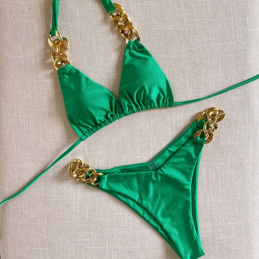 New Sexy Bikini 2023 Triangle Bathing Suit for Women Brazilian Bikini Set 2-piece Halter Swimwear Push Up Swimsuit F03