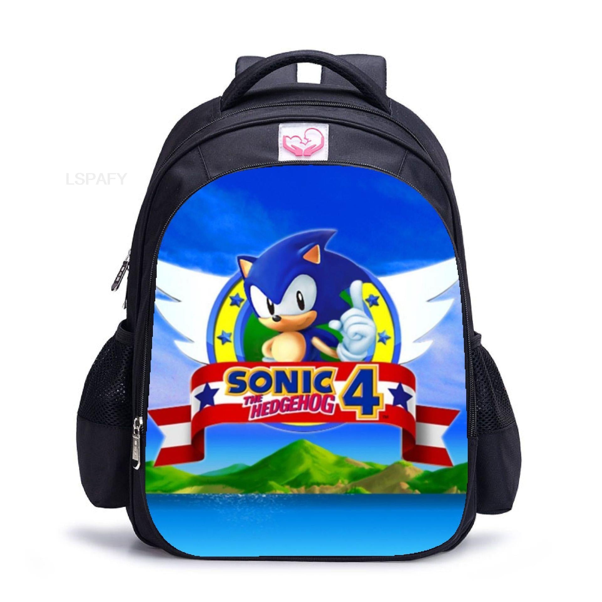 New Sonic Racing Backpack Cartoon Backpacks Kids Bag Waterproof Bag Daily Children's Backpack For Girls And Boys 11