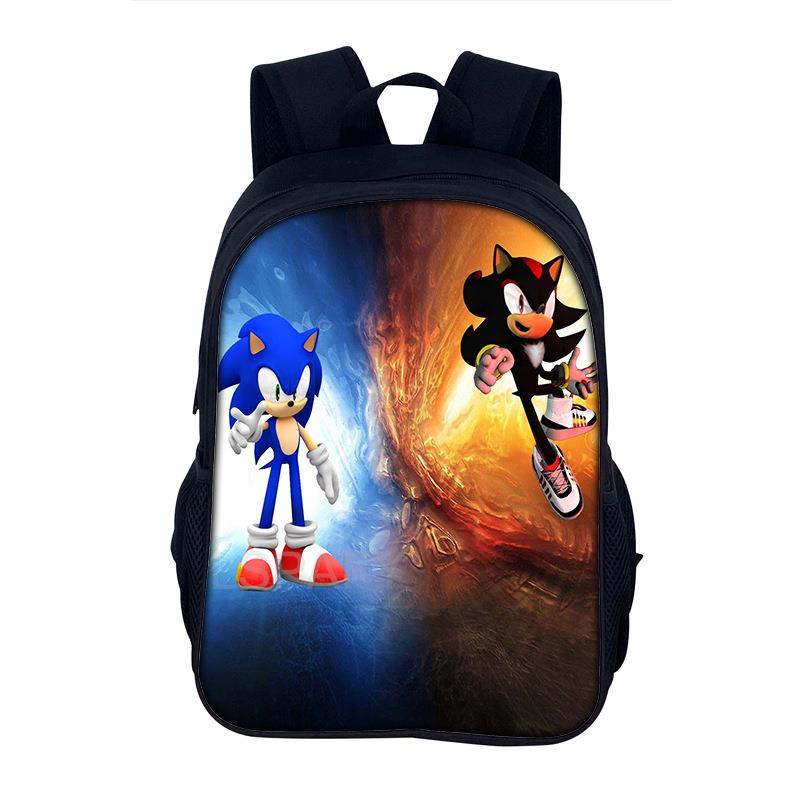 New Sonic Racing Backpack Cartoon Backpacks Kids Bag Waterproof Bag Daily Children's Backpack For Girls And Boys 30