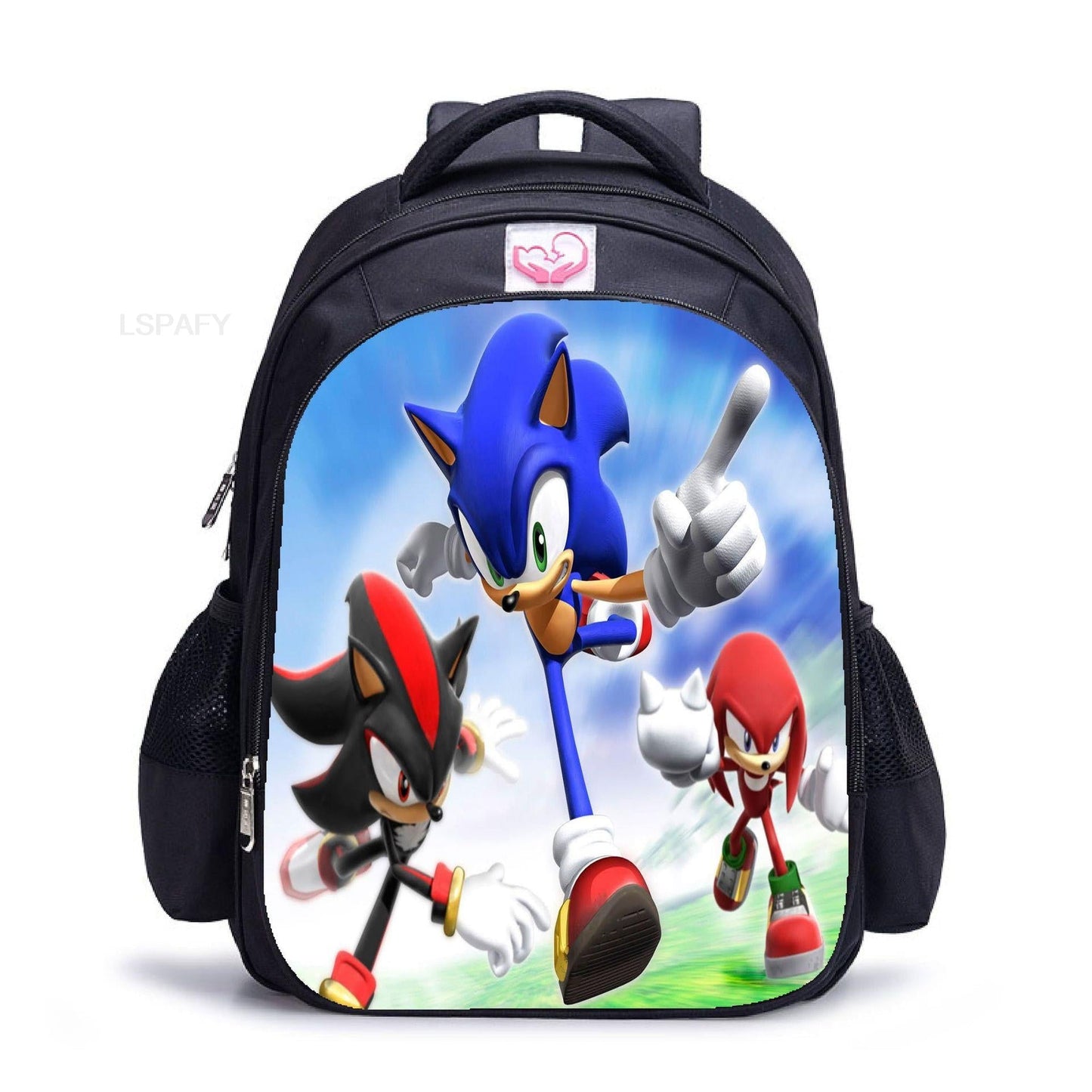 New Sonic Racing Backpack Cartoon Backpacks Kids Bag Waterproof Bag Daily Children's Backpack For Girls And Boys 18