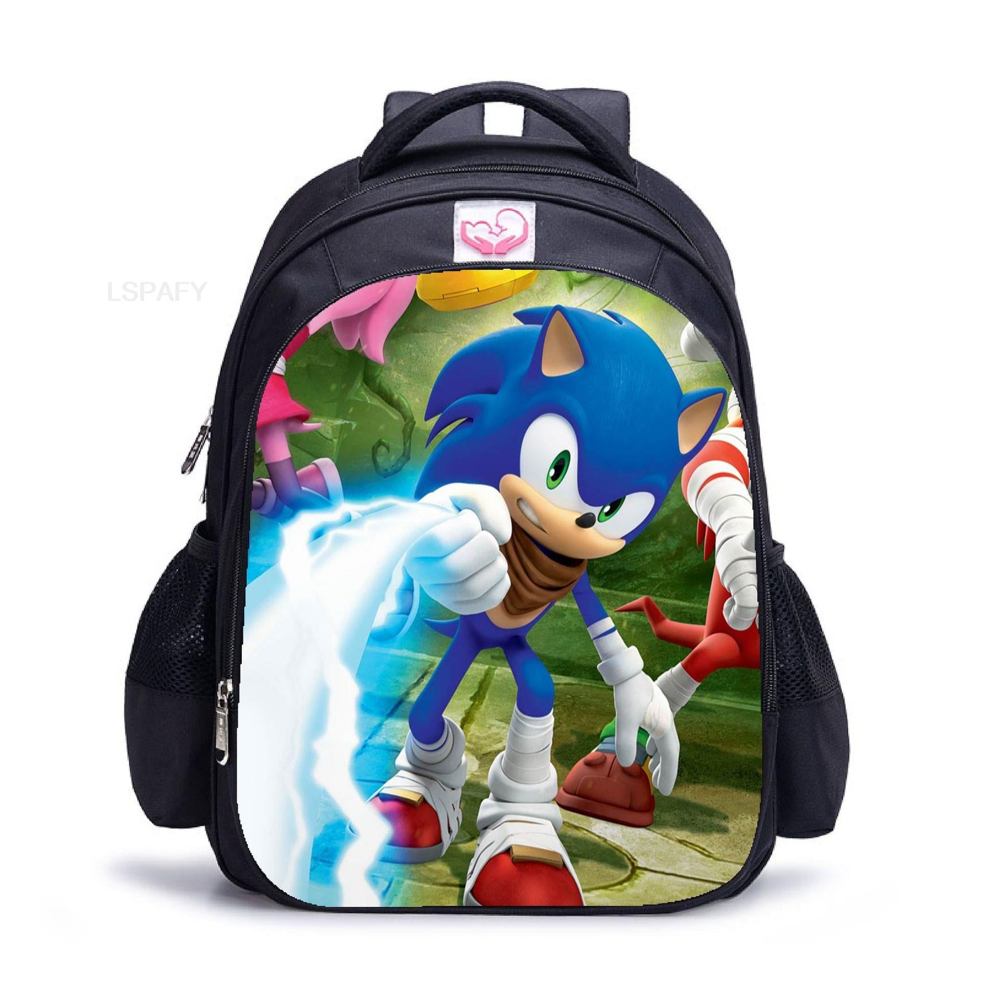 New Sonic Racing Backpack Cartoon Backpacks Kids Bag Waterproof Bag Daily Children's Backpack For Girls And Boys 01