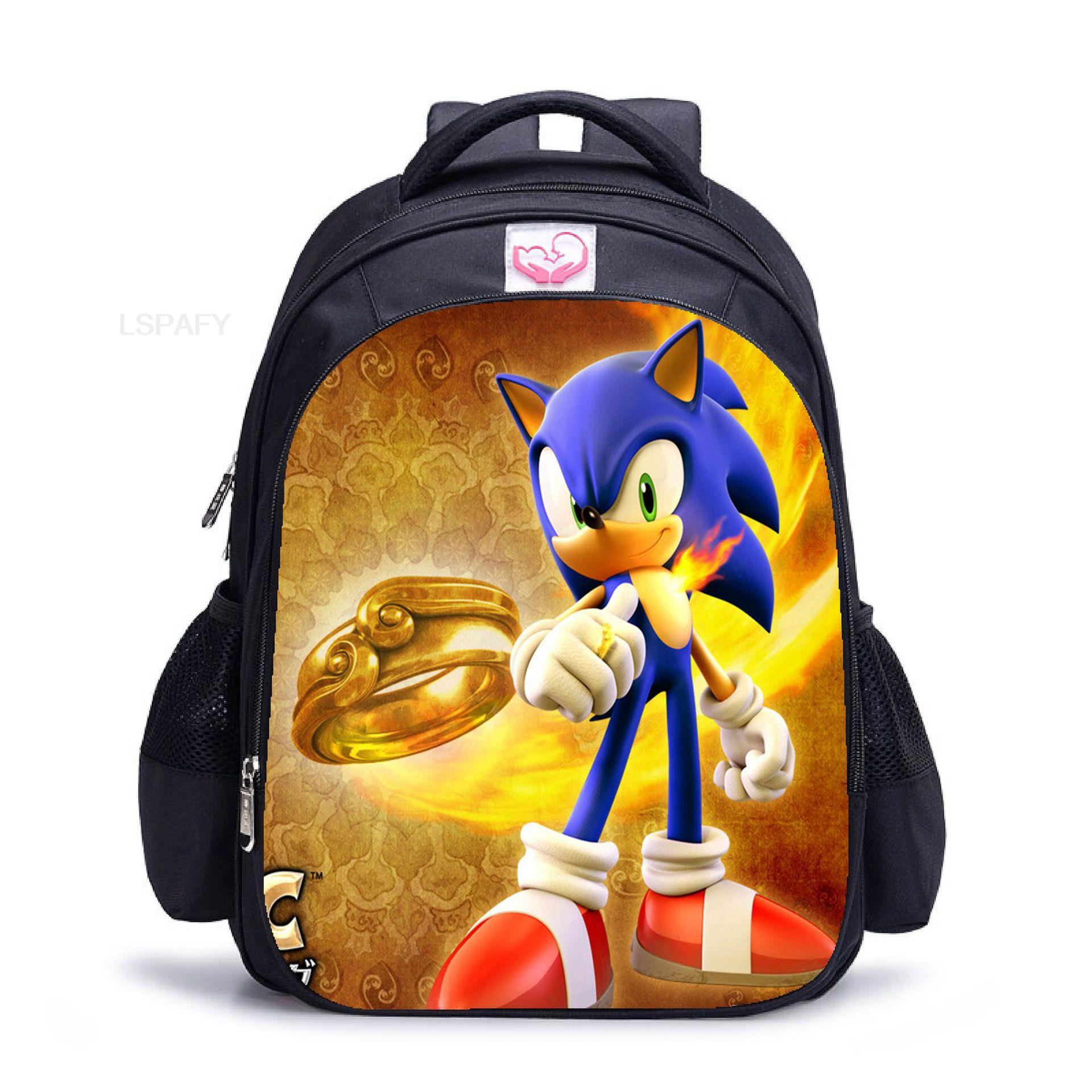 New Sonic Racing Backpack Cartoon Backpacks Kids Bag Waterproof Bag Daily Children's Backpack For Girls And Boys 24