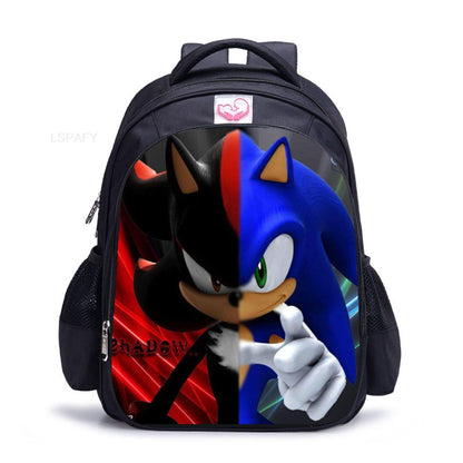 New Sonic Racing Backpack Cartoon Backpacks Kids Bag Waterproof Bag Daily Children's Backpack For Girls And Boys 15