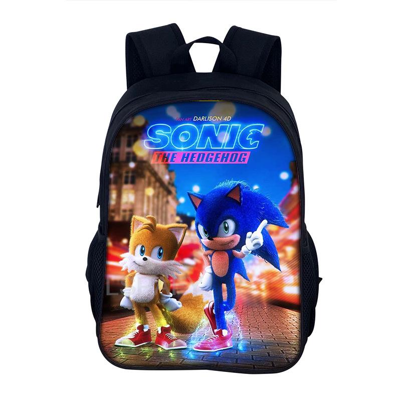New Sonic Racing Backpack Cartoon Backpacks Kids Bag Waterproof Bag Daily Children's Backpack For Girls And Boys 29