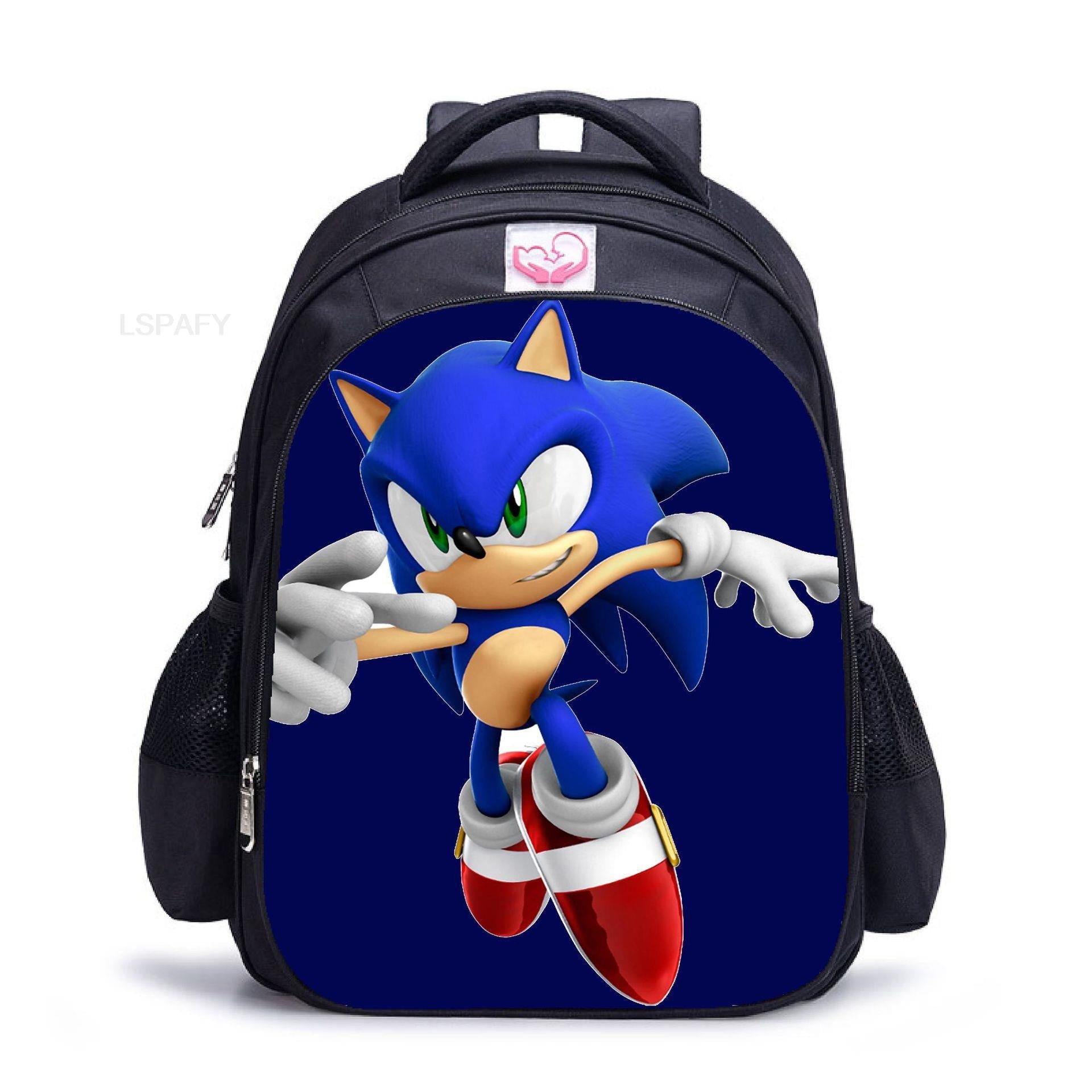 New Sonic Racing Backpack Cartoon Backpacks Kids Bag Waterproof Bag Daily Children's Backpack For Girls And Boys 27