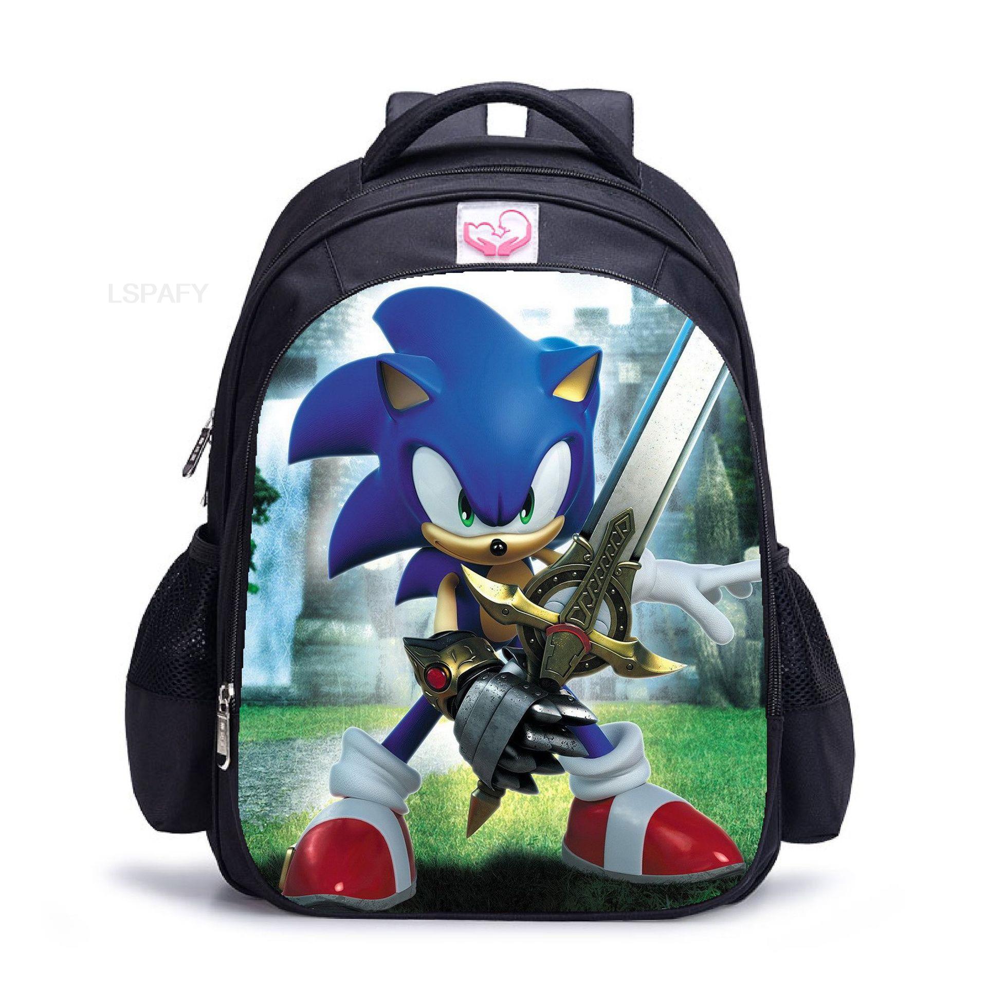 New Sonic Racing Backpack Cartoon Backpacks Kids Bag Waterproof Bag Daily Children's Backpack For Girls And Boys 10