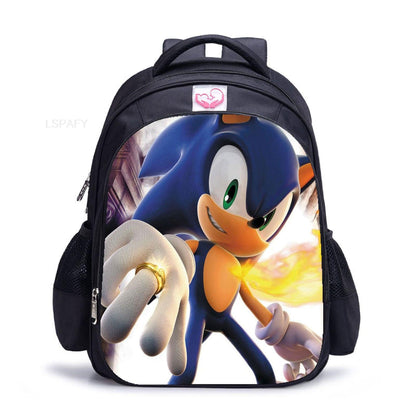 New Sonic Racing Backpack Cartoon Backpacks Kids Bag Waterproof Bag Daily Children's Backpack For Girls And Boys 21