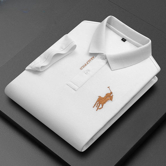 New Summer Lapel T-shirts Short Sleeve Polo Shirt Solid Color Embroidery Casual T-shirt