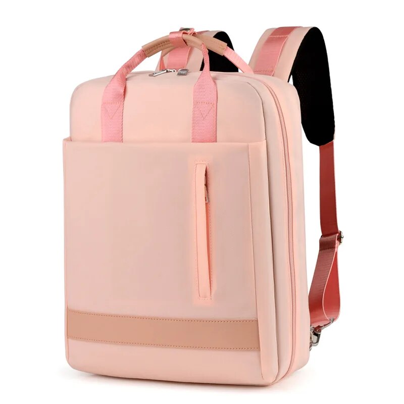 New Women Backpacks For Teenage Students School Bag Girls USB Charging Laptop Backpack Ladies Mochila Travel Bagpack Sac Pink