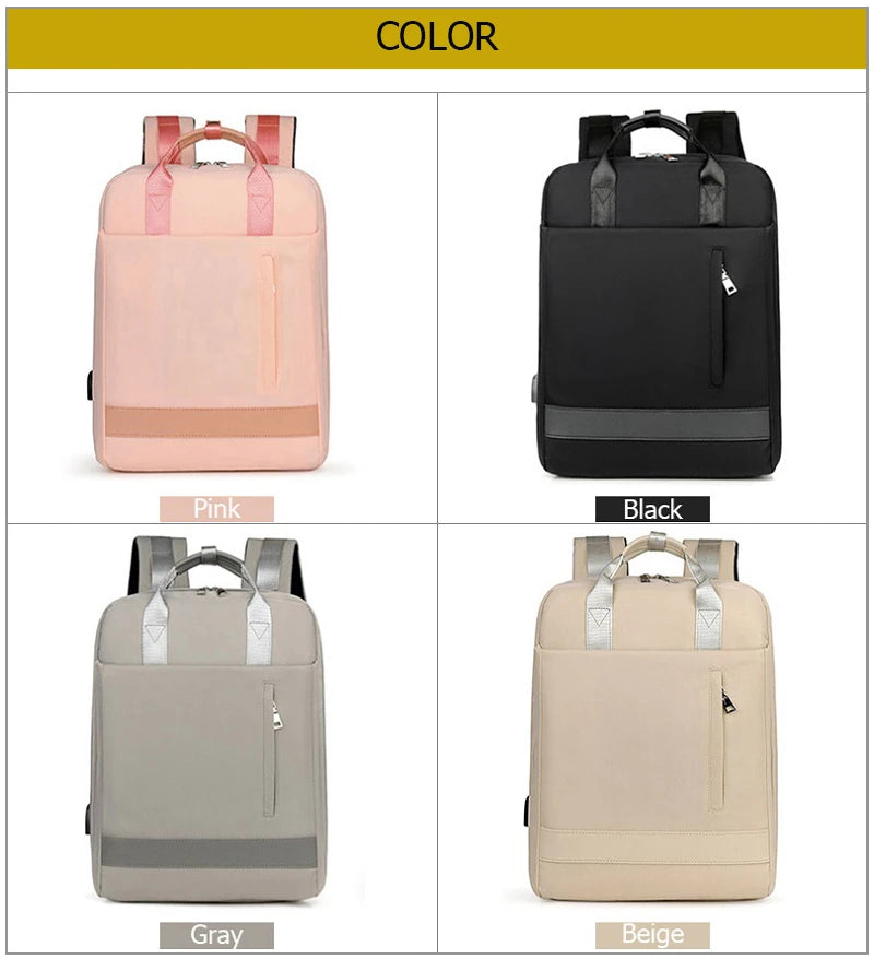 New Women Backpacks For Teenage Students School Bag Girls USB Charging Laptop Backpack Ladies Mochila Travel Bagpack Sac