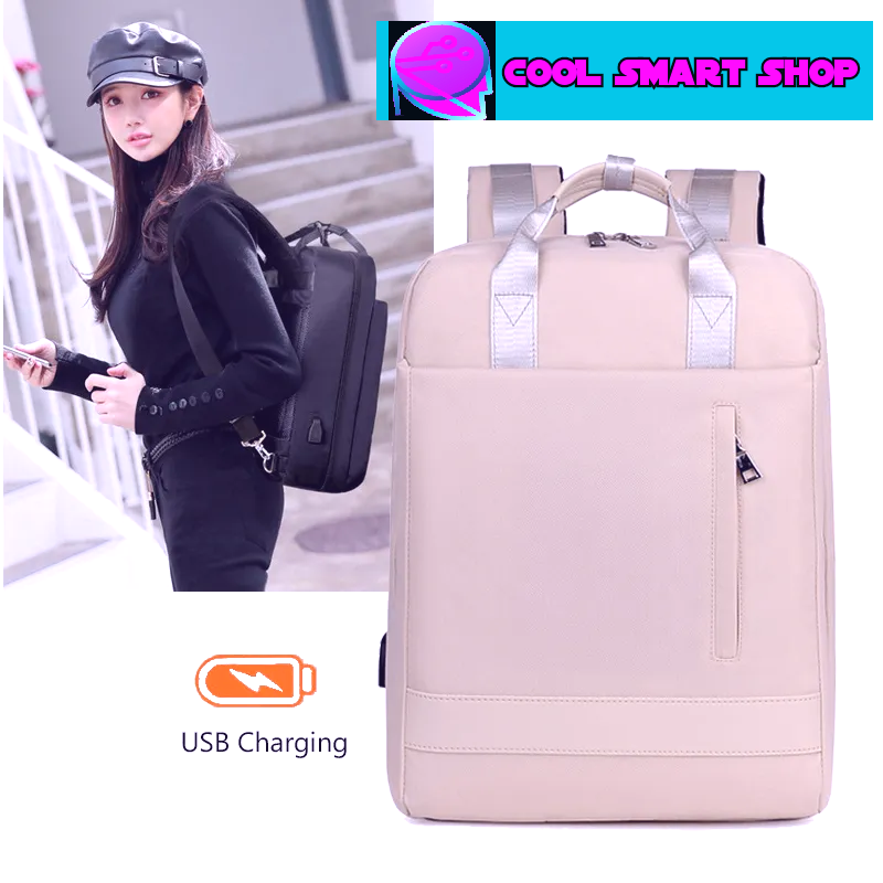 New Women Backpacks For Teenage Students School Bag Girls USB Charging Laptop Backpack Ladies Mochila Travel Bagpack Sac