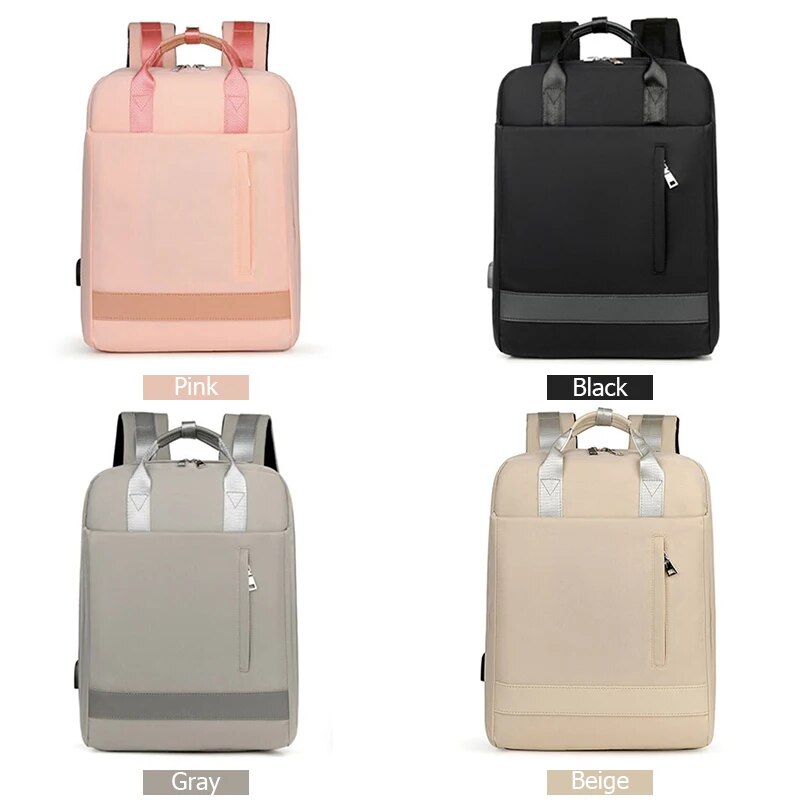 New Women Backpacks For Teenage Students School Bag Girls USB Charging Laptop Backpack Ladies Mochila Travel Bagpack Sac