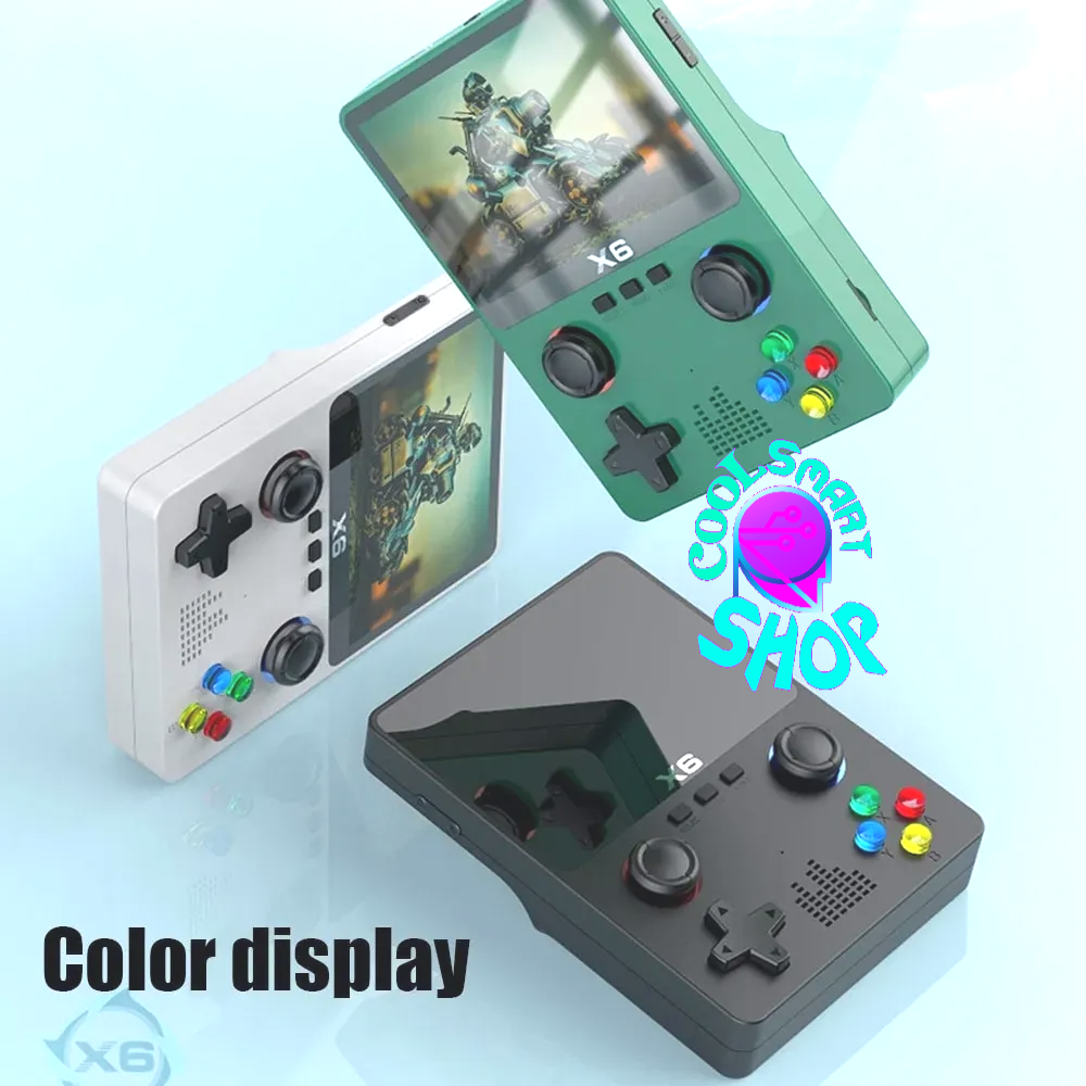 New X6 3.5Inch IPS Screen Handheld Game Player Dual Joystick 11 Simulators GBA Video Game Console for Kids Gifts