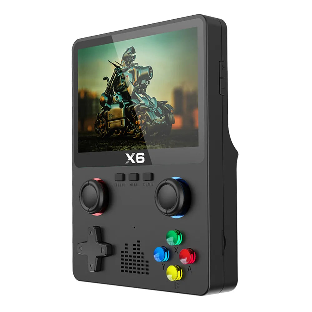 New X6 3.5Inch IPS Screen Handheld Game Player Dual Joystick 11 Simulators GBA Video Game Console for Kids Gifts