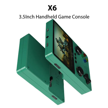 New X6 3.5Inch IPS Screen Handheld Game Player Dual Joystick 11 Simulators GBA Video Game Console for Kids Gifts