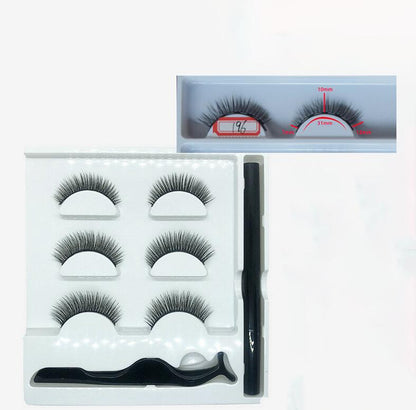 New magic eyeliner eyelash set false eyelash set upgraded magic eyeliner dual-use 196