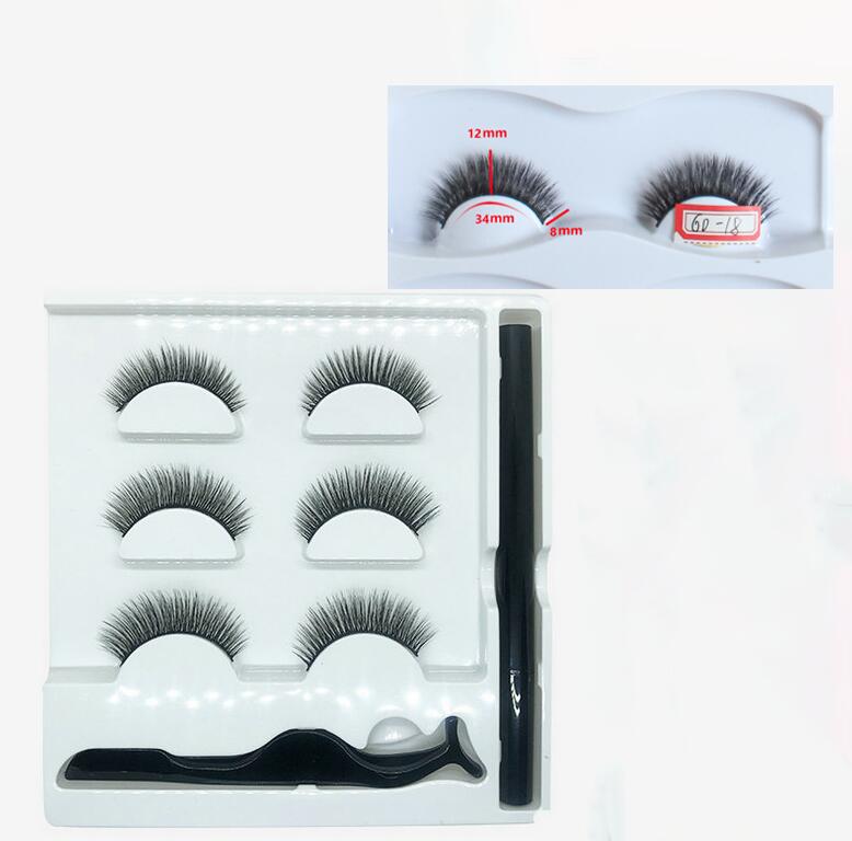 New magic eyeliner eyelash set false eyelash set upgraded magic eyeliner dual-use 60-18