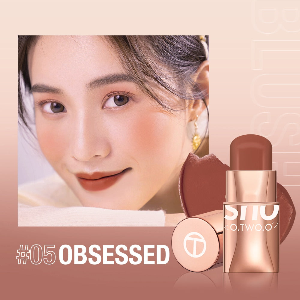 O.TWO.O Lipstick Blush Stick 3-in-1 Eyes Cheek and Lip Tint Buildable Waterproof Lightweight Cream Multi Stick Makeup for Women OBSESSED