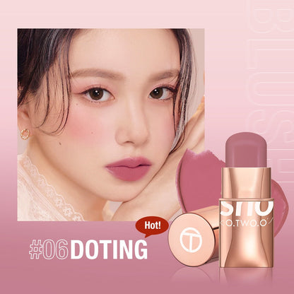 O.TWO.O Lipstick Blush Stick 3-in-1 Eyes Cheek and Lip Tint Buildable Waterproof Lightweight Cream Multi Stick Makeup for Women DOTING