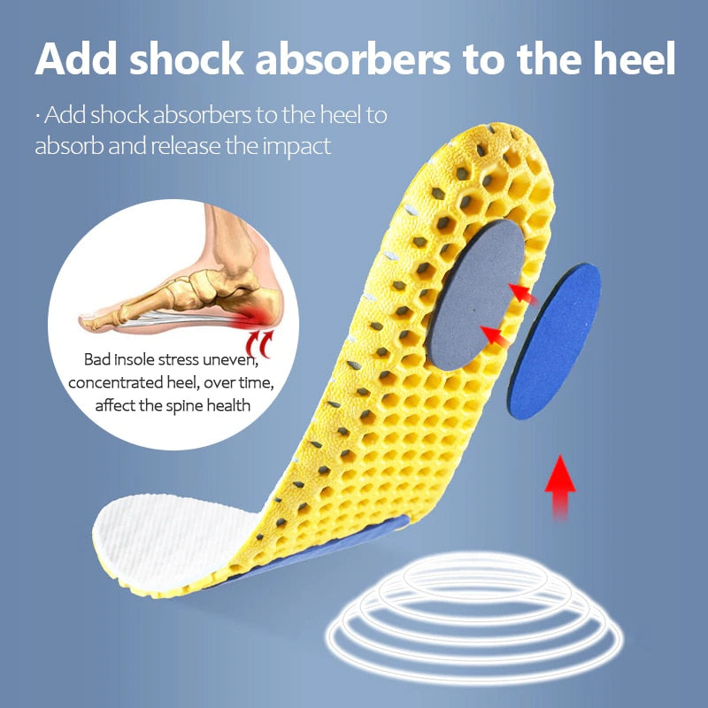 Orthopedic Memory Foam Insole Mesh Breathable Deodorant Shoe Sole Sport Running Insert for Feet Man Woman Sneaker Shoe Pad